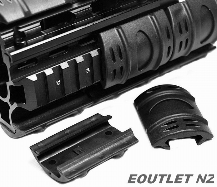 12pcs Tactical Weaver Picatinny Hand Guard Rubber Rail Covers BK