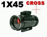 1x45 Red Dot Sight Scope Built-in Mount CROSS