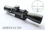 2-6x32 Tri Rail Tactical Rangefinder Rifle Scope Red/Green