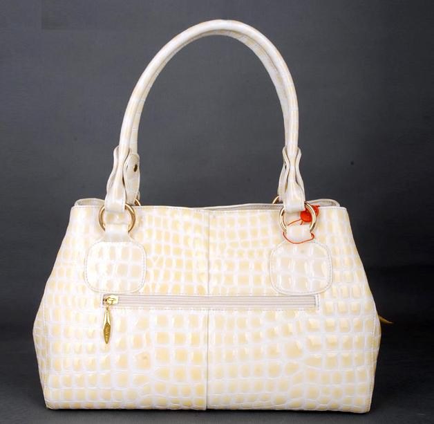 BIG ITALIAN DESIGN GENUINE LEATHER BAG-CREAMY