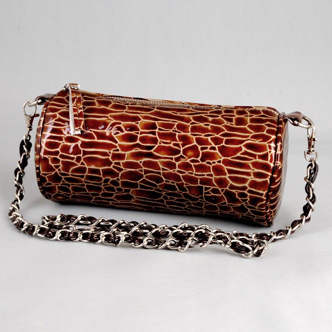 SEXY BROWN GENUINE COWHIDE LEATHER HAND/SHOULDER BAG