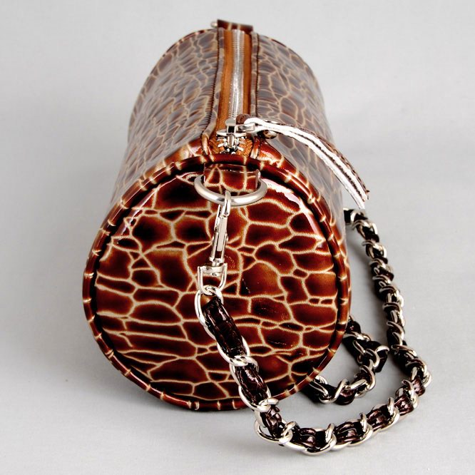 SEXY BROWN GENUINE COWHIDE LEATHER HAND/SHOULDER BAG