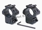 25mm LOW Scope Ring Mount w/Rail 4S dovetail PAIR