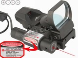 4 Reticle Holographic Red Green Dot Sight w/Laser