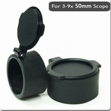 QUALITY! 3-9x50 Rifle Scope 50mm Rubber FLIP UP LENS COVER