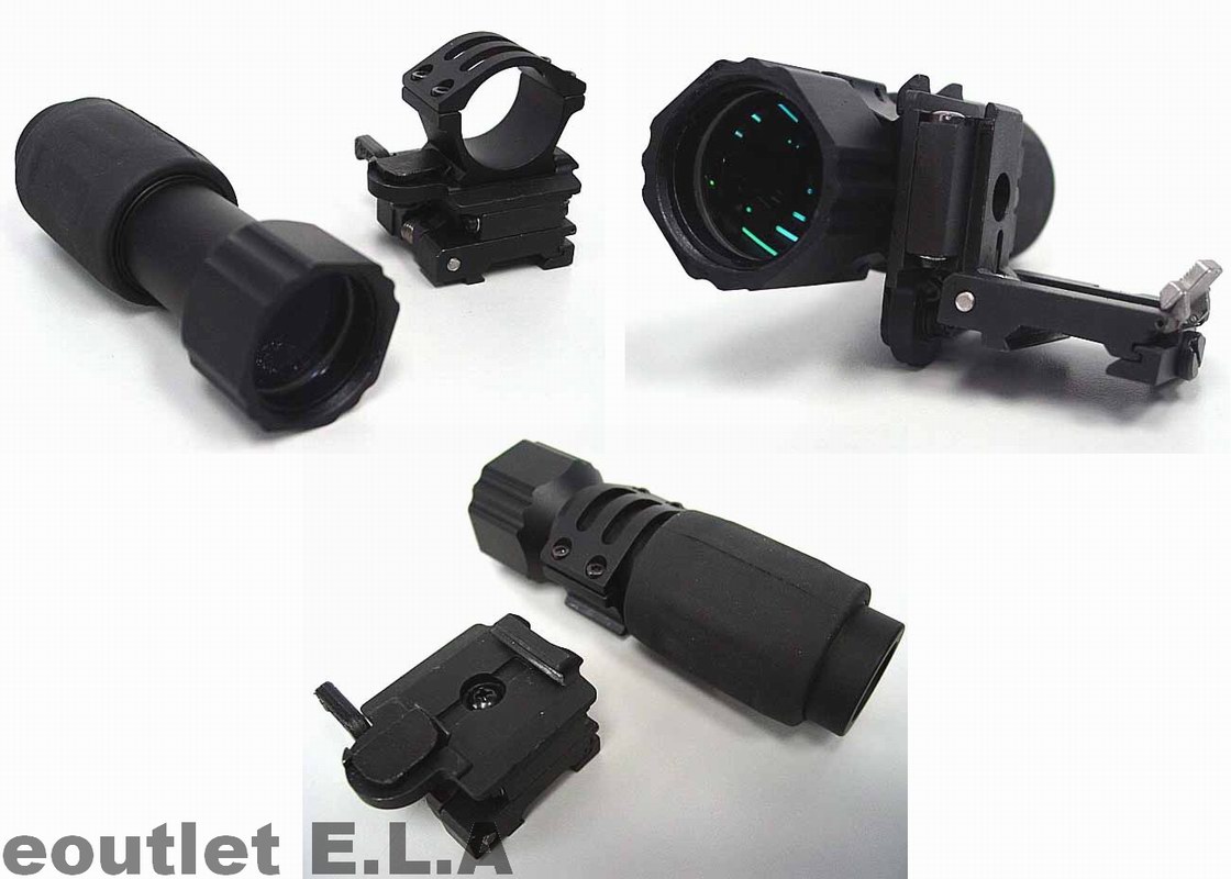 5x Dot Sight Magnifier Scope w/Flip To Side Mount