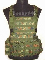 8 Magazine Pocket COMMANDO MOLLE Tactical Vest FLECKTARN