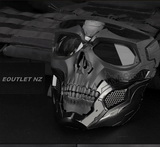 NEW! P.D Tactical Skull Mask w/Lens Black