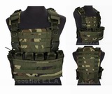 WSH Commando 8Mag Tactical MOLLE Chest Rig Vest Woodland