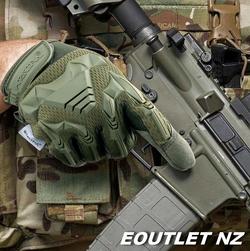 J Tactical ARMORED Full Finger Tactical Gloves Black