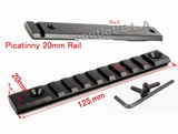 Adapter Dovetail Weaver Mount 125mm Picatinny Rail