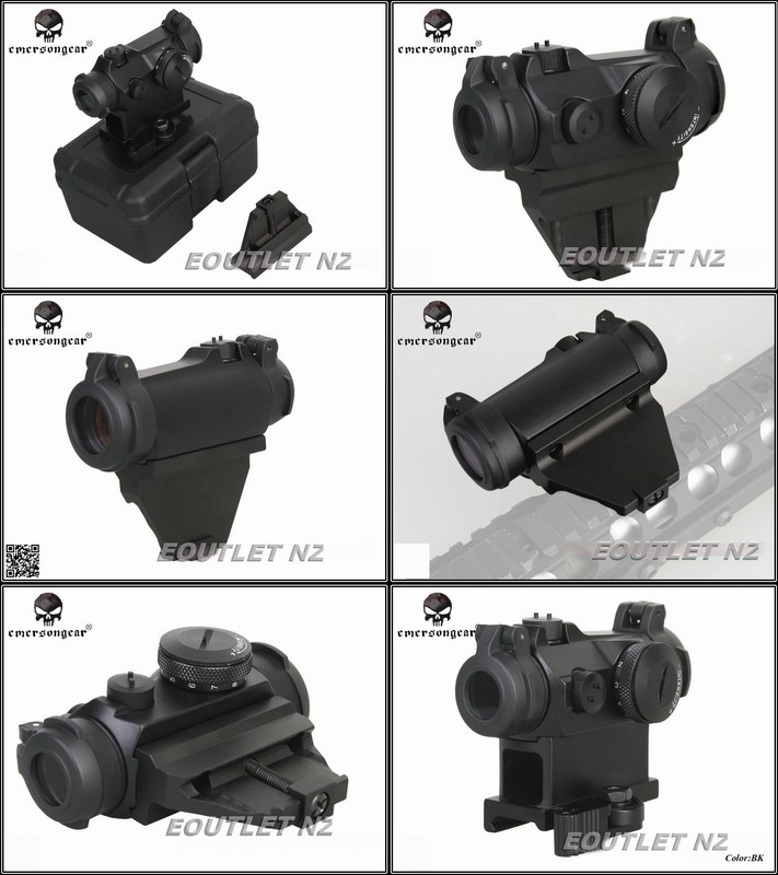 EM H-2 Micro Style Red Dot Sight Scope w/Offset Mount H2 Black