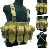 AK Tactical Fighting Load Mag Chest Rig Vest Tan