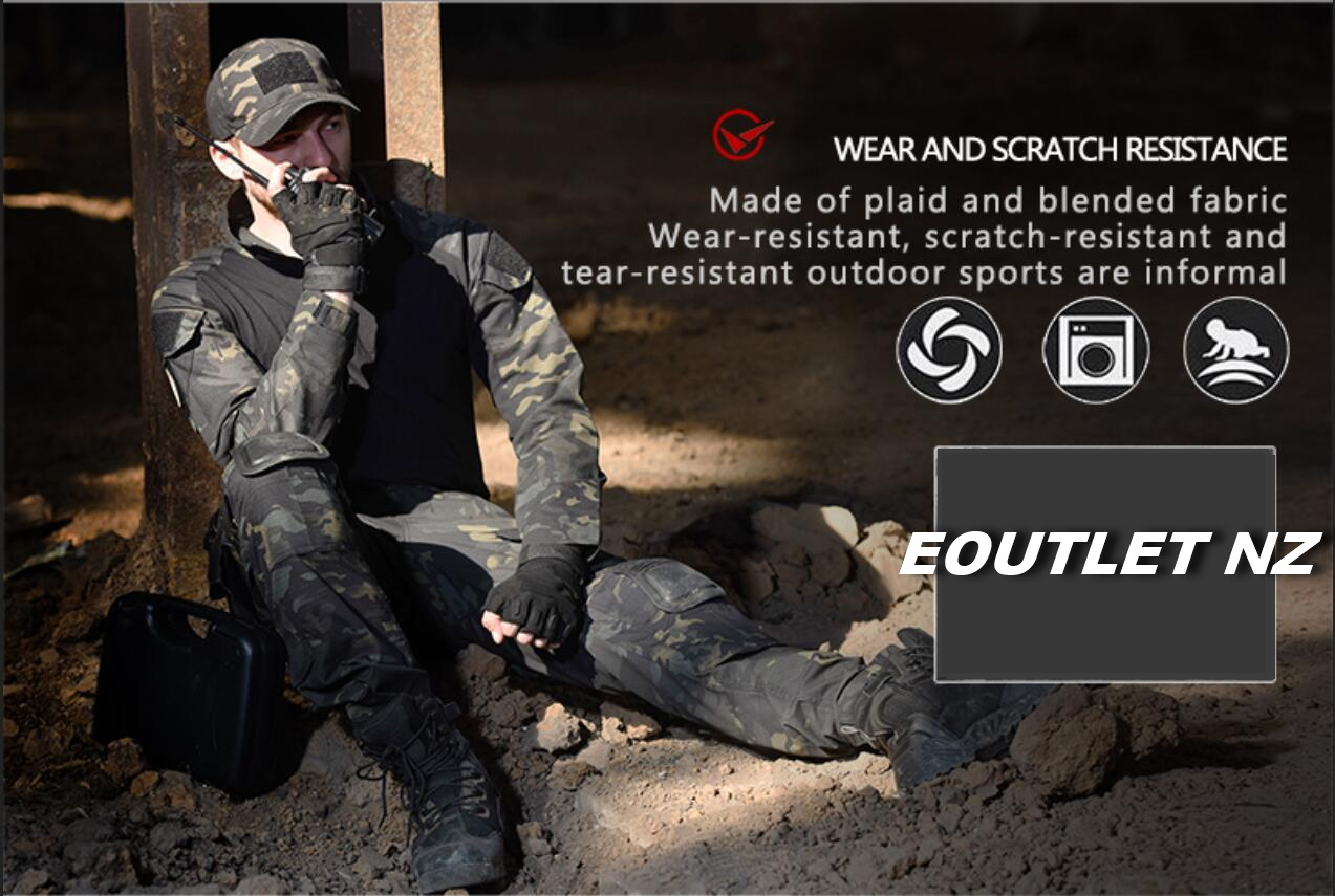 A.L. G3 Tactical Military Combat Pants w/Pads (MULTICAM BLACK)