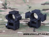 BD 25mm 2PCS SET Tri-Railed & Top Rail 20mm Rifle Scope Mount