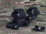 BD 25mm One Piece Cantilever Dual Top Rail Scope Mount FR Black