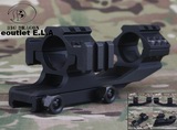 BD 25mm One Piece Cantilever Tri Rail Scope Mount (BK)