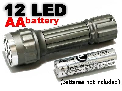 Mini 12 LED Reliable (1xAA) Flashlight small Torch