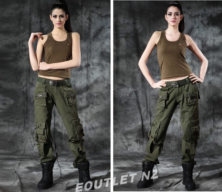 FR.Knight Casual Tactical Military Army Combat Style Pants OD W