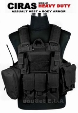 CIRAS HEAVY DUTY Tactical Combat ARMOR Vest BLACK