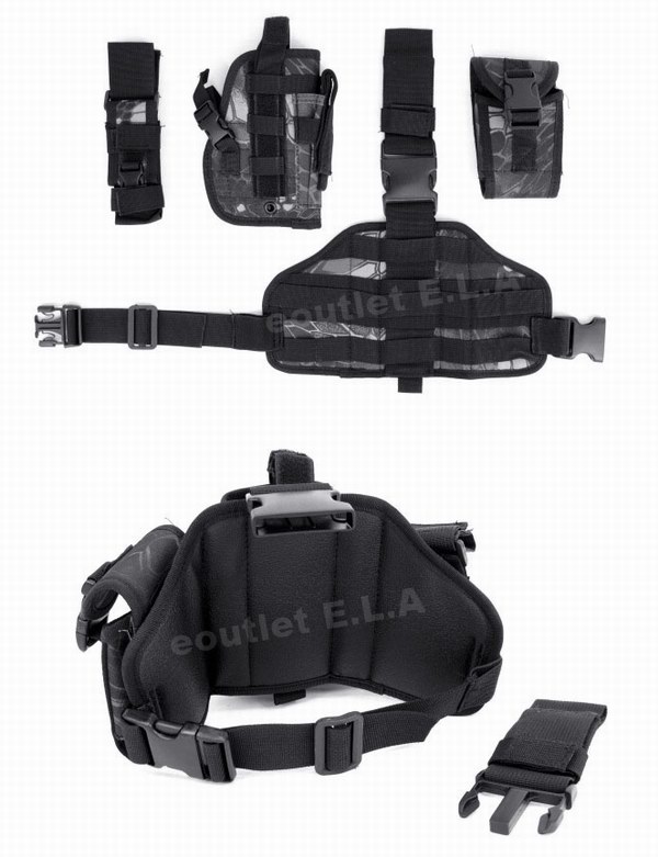 Component MOLLE Drop Leg Pistol Holster Olive Drab Typhon