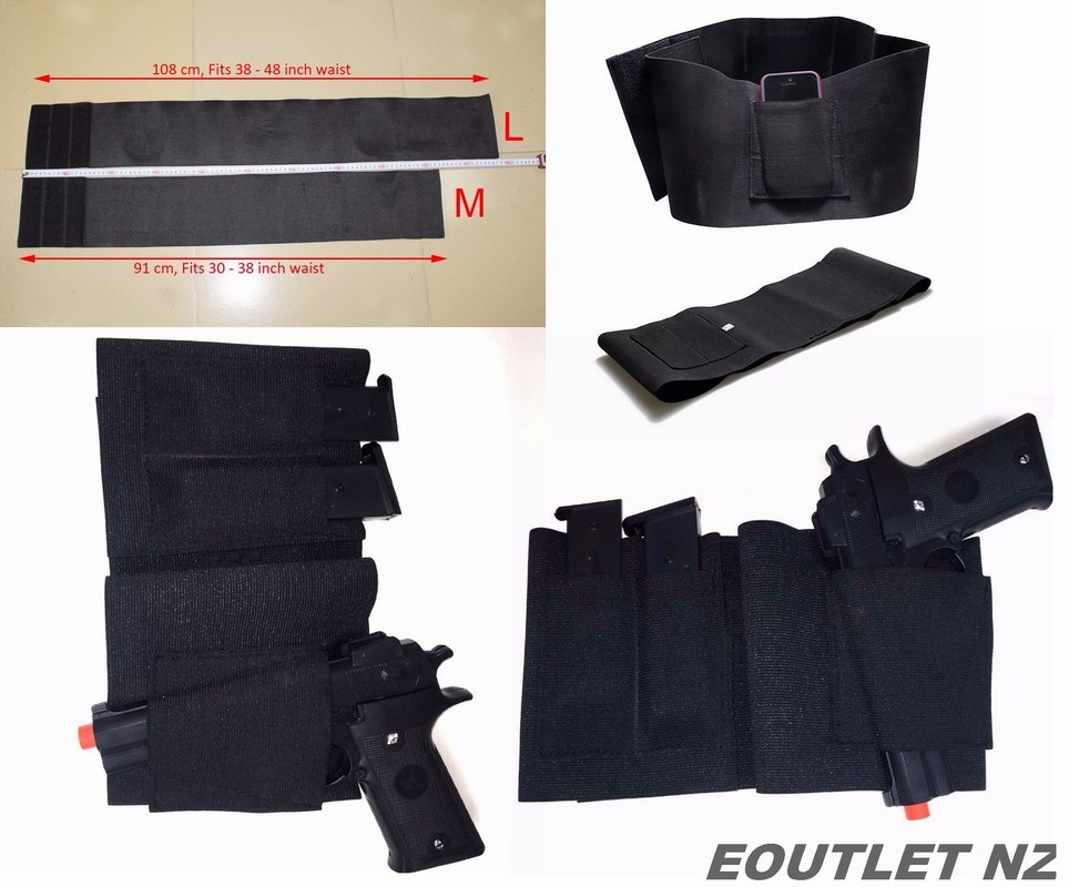 Concealed Belly Strap Pistol Holster Abdominal Band 2SIZE