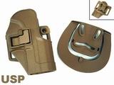 Q.R. H&K USP Compact Pistol Paddle Belt Holster TAN