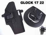 Q.R. GLOCK 17/19/22/31 Pistol Paddle & Belt Holster Black
