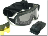 S.M Military Tactical Goggles w/3 Lens (BLACK)
