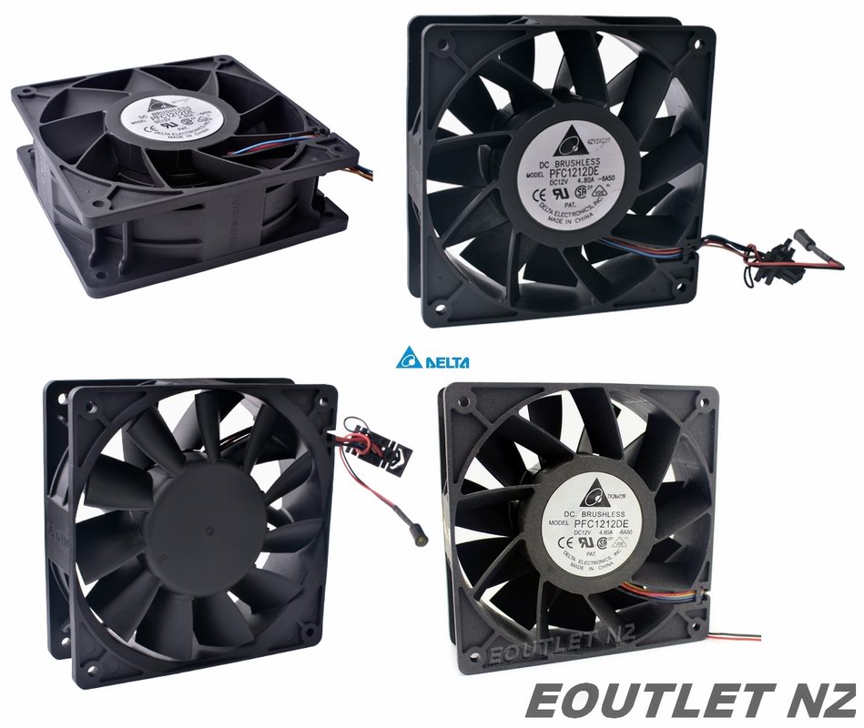 Delta 252CFM 12CM 12V 4.8A 5500RPM Miner & Server Fan PFC1212DE