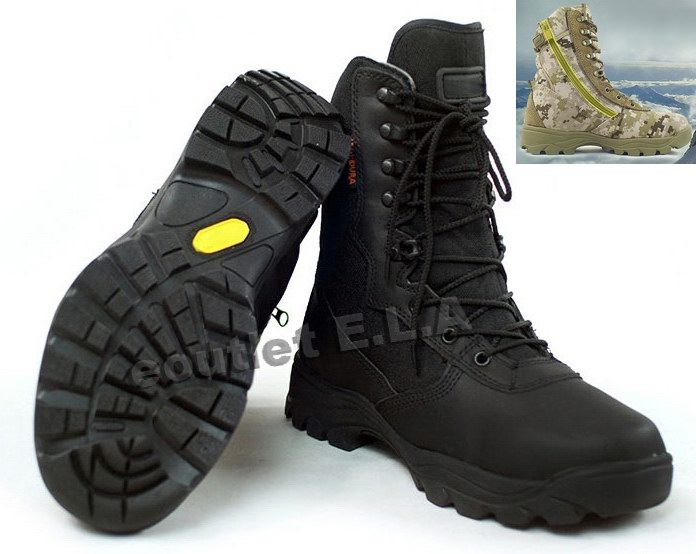 Delta Tactical 8\" Combat Zipper Boots Black 502