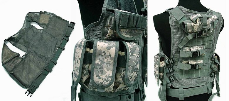 DELUXE Cross Draw Tactical Assault Vest ACU DIGI