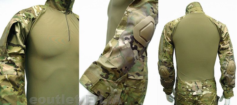 Emerson MULTICAM Combat Uniform Set w/ Pads EXTREME!! (S)