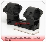 Double 25mm Scope Ring Mount for 11mm Rail(3/8)"