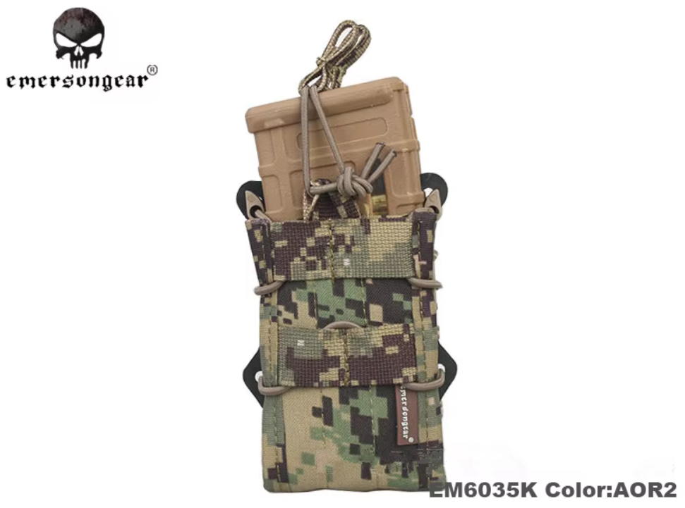 EMERSONGEAR Tactical Double Modular Rifle Mag MOLLE Pouch AOR2