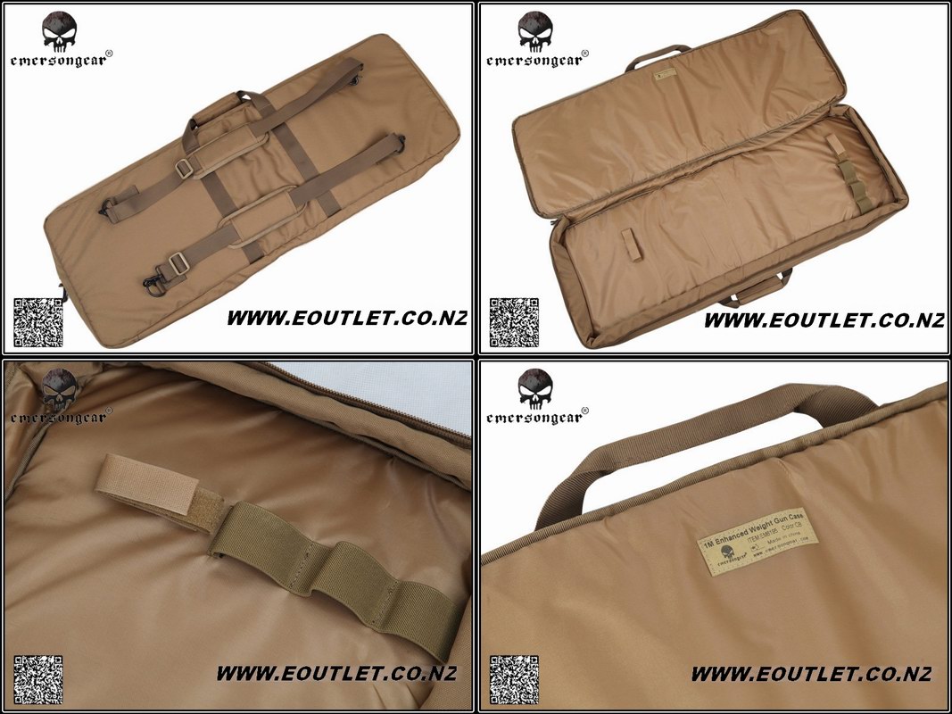 EMERSON 100cm Enhanced Weight & Width Rifle Case Bag CB & BLACK