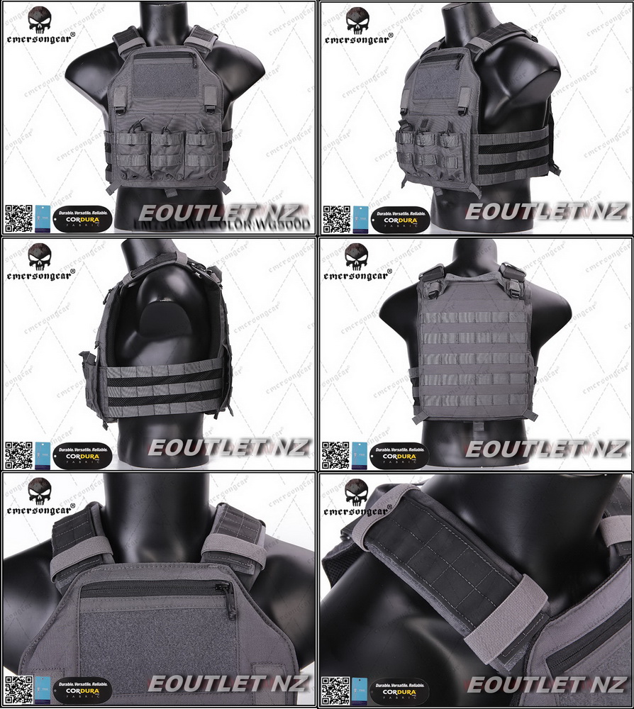 Emersongear 420 Tactical Plate Carrier Vest WG (Wolf Grey)