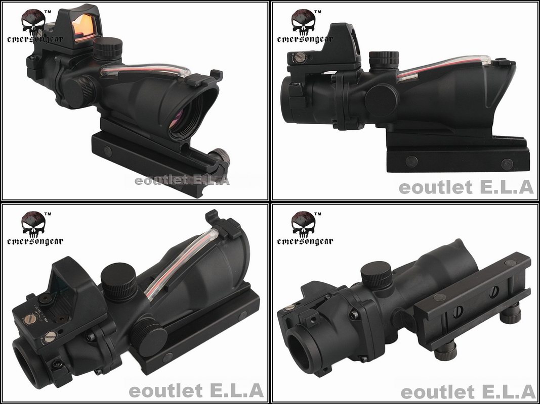 EMERSON ACOG Style 4x32 Red Fiber Scope with RM Style Sight