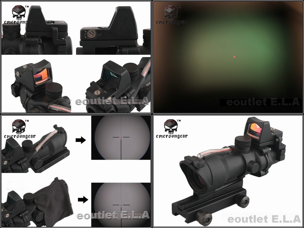 EMERSON ACOG Style 4x32 Red Fiber Scope with RM Style Sight