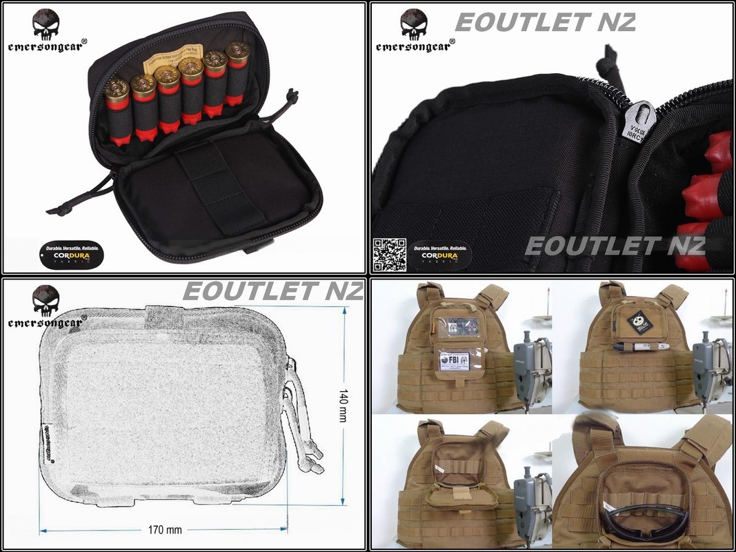 Emerson ADMIN Multi-purpose Tactical Map Bag Pouch CB