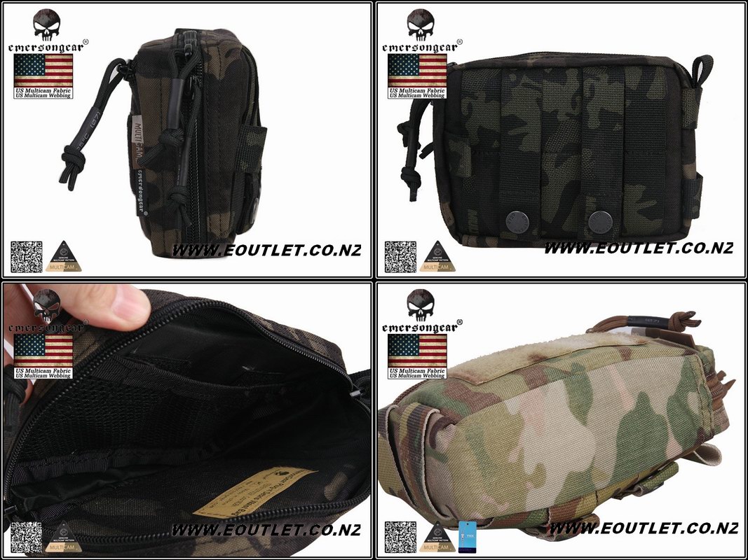 EMERSON Tactical Plug-in Debris Waist Pouch MOLLE Bag M.CAM BK