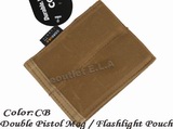 EMERSON SPEED Double Pistol Mag / Flashlight Pouch CB