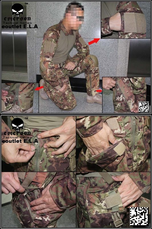 Emerson Combat Uniform Set w/ Pads EXTREME!! VEG S