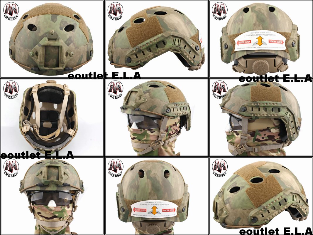 Emerson FAST PJ Carbon Style Helmet A-TACS FG AT-FG