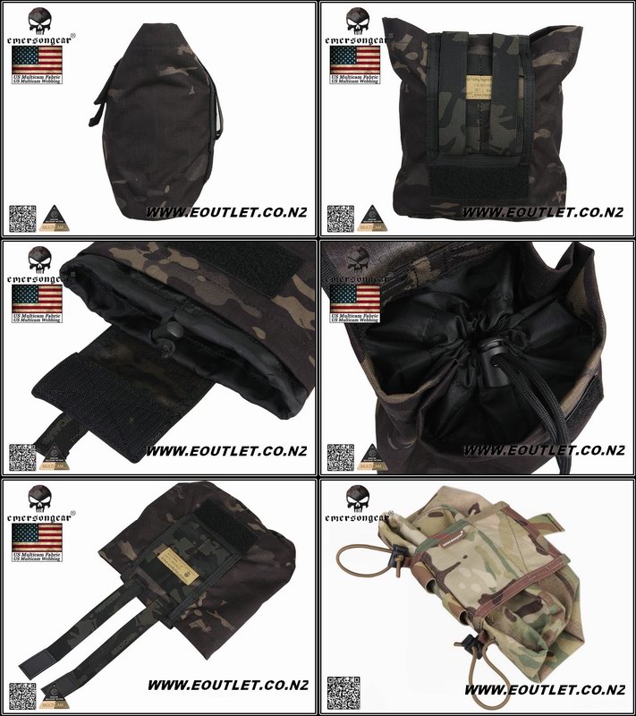 Emerson Tactical MOLLE Folding Drop Magazine Pouch MULTICAM BK