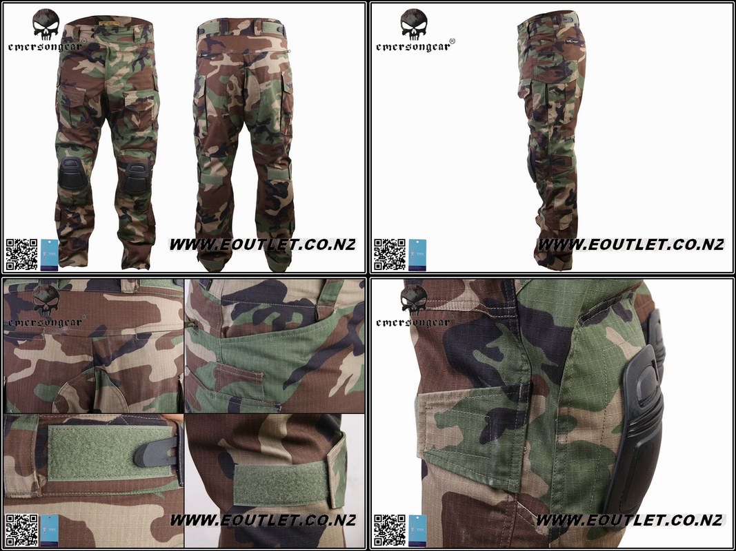 Emerson G3 Tactical Pants w/ Pads (US WOODLAND) S-XXL