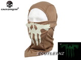 GHOST RECON SKULL 1 Hole BALACLAVA HOOD MASK TAN