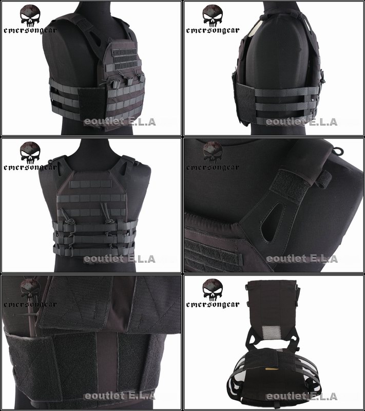 T.F JPC Jump Plate Carrier Tactical Vest Black