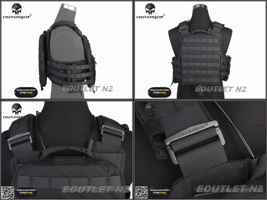 EMERSON Navy Cage Plate Carrier Vest Body Armor NCPC EM7435 BK