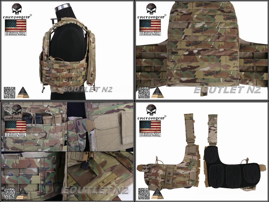 EMERSON Navy Cage Plate Carrier Vest Body Armor NCPC CP Style MC